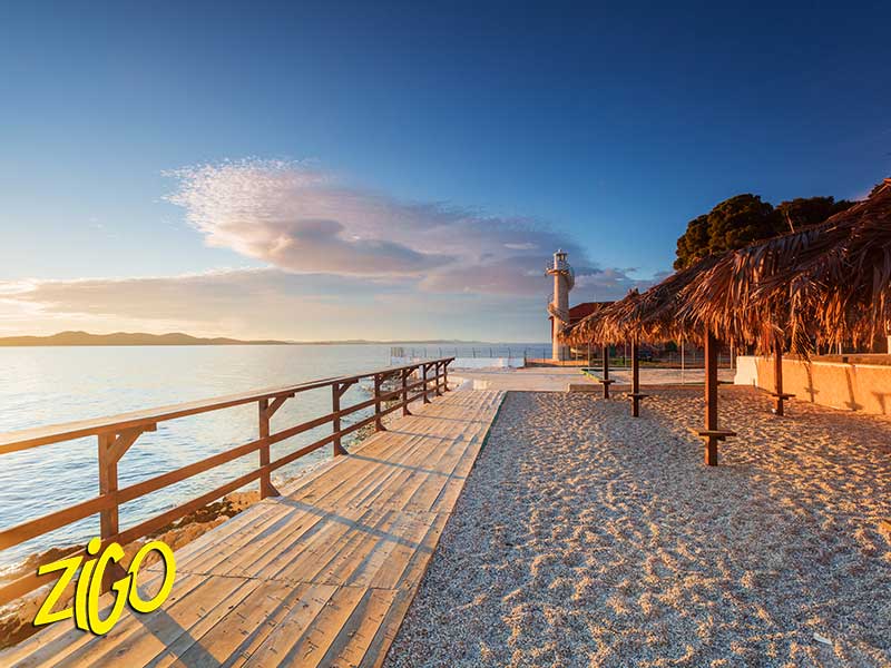 point de vue sur un bord de plage