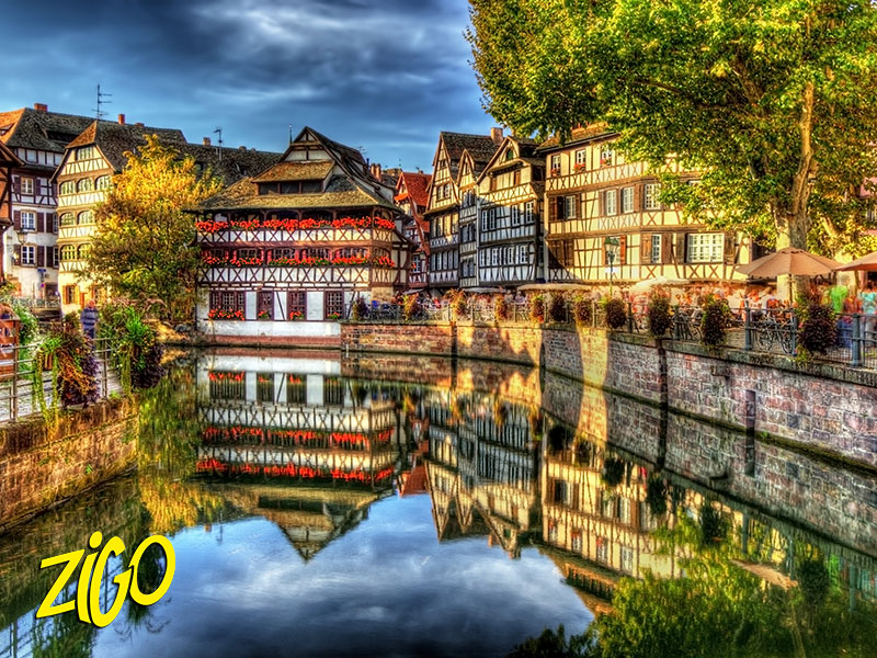 Vue sur les canaux de Strasbourg